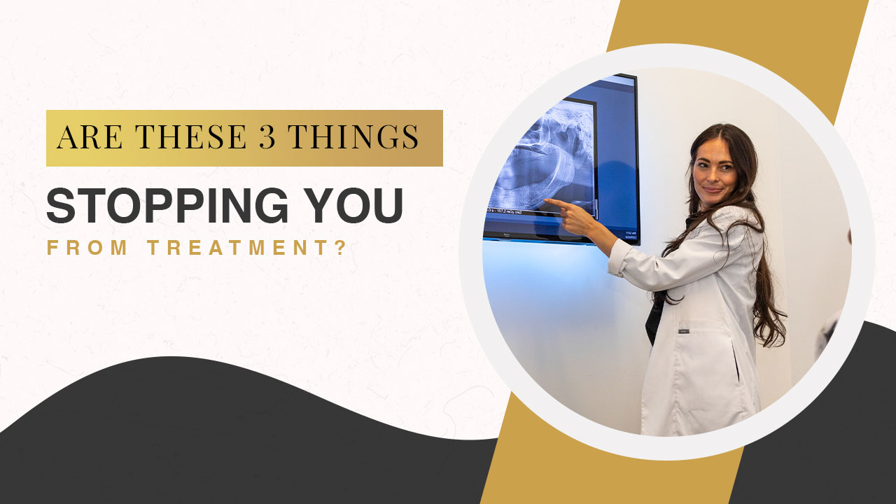 video cover stating: Are these 3 things stopping you from treatment?